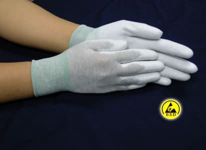 ESD Carbon PU Coated Palm Fit Gloves